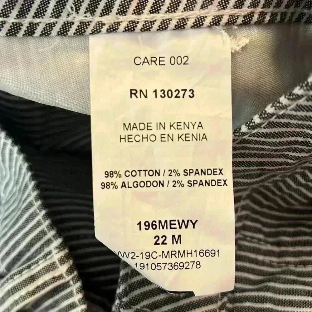 Riders by Lee Mid Rise Plus Size Striped Denim Shorts Size 22 - Picture 5 of 5